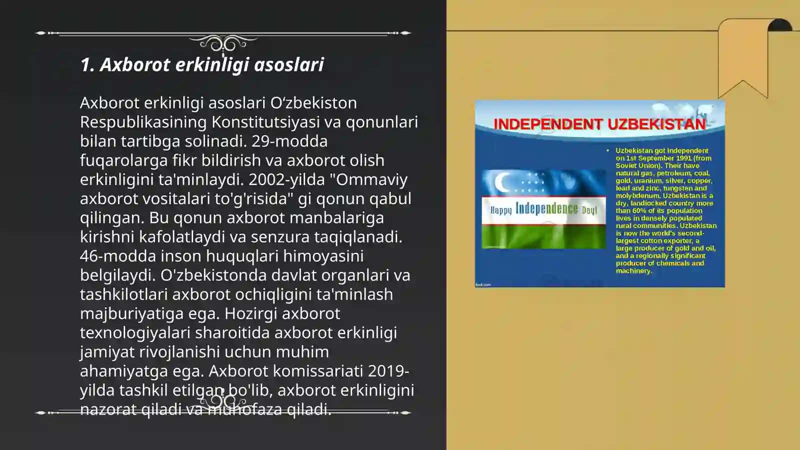 Axborot erkinligi prinsiplari va kafolatlari 3