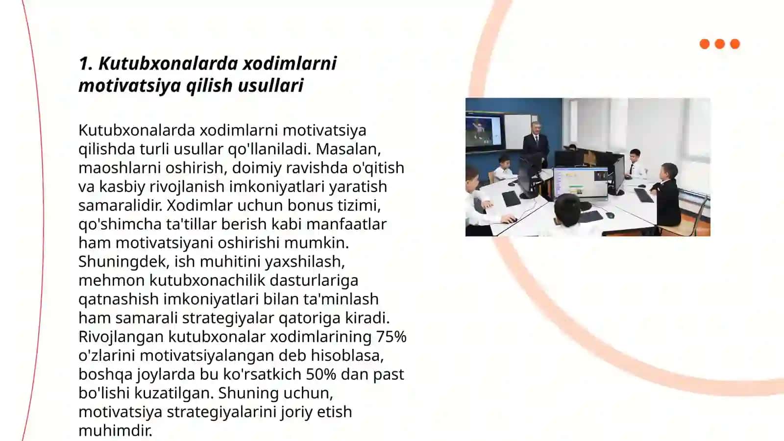 Kutubxona axborot faoliyatini boshqarishda mativatsiya Ergashova Hilola 3