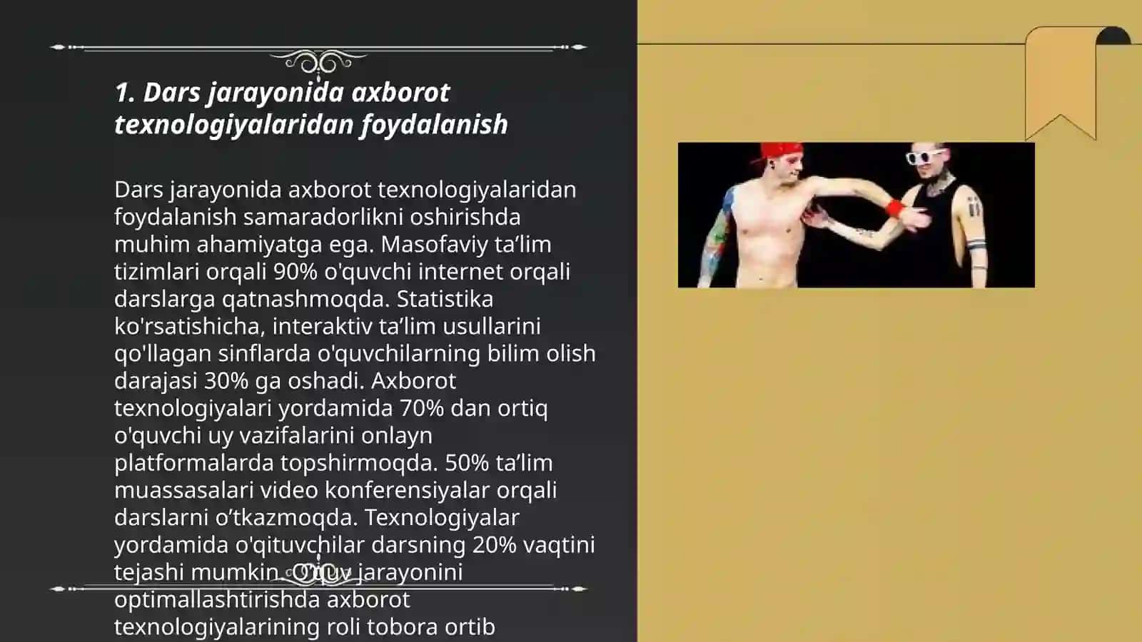 Dars (mashgʻulot) mavzusiga oid taqdimot tayyarlash 3