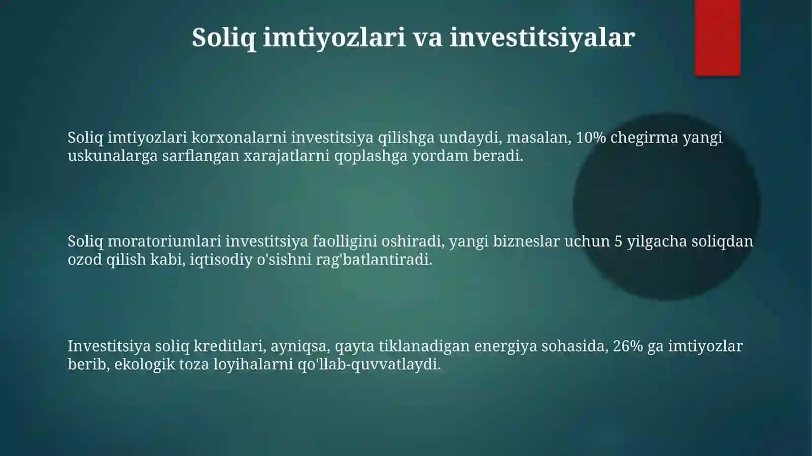 Soliq siyosati va uning iqtisodiy barqororlikdagi oʻrni 3