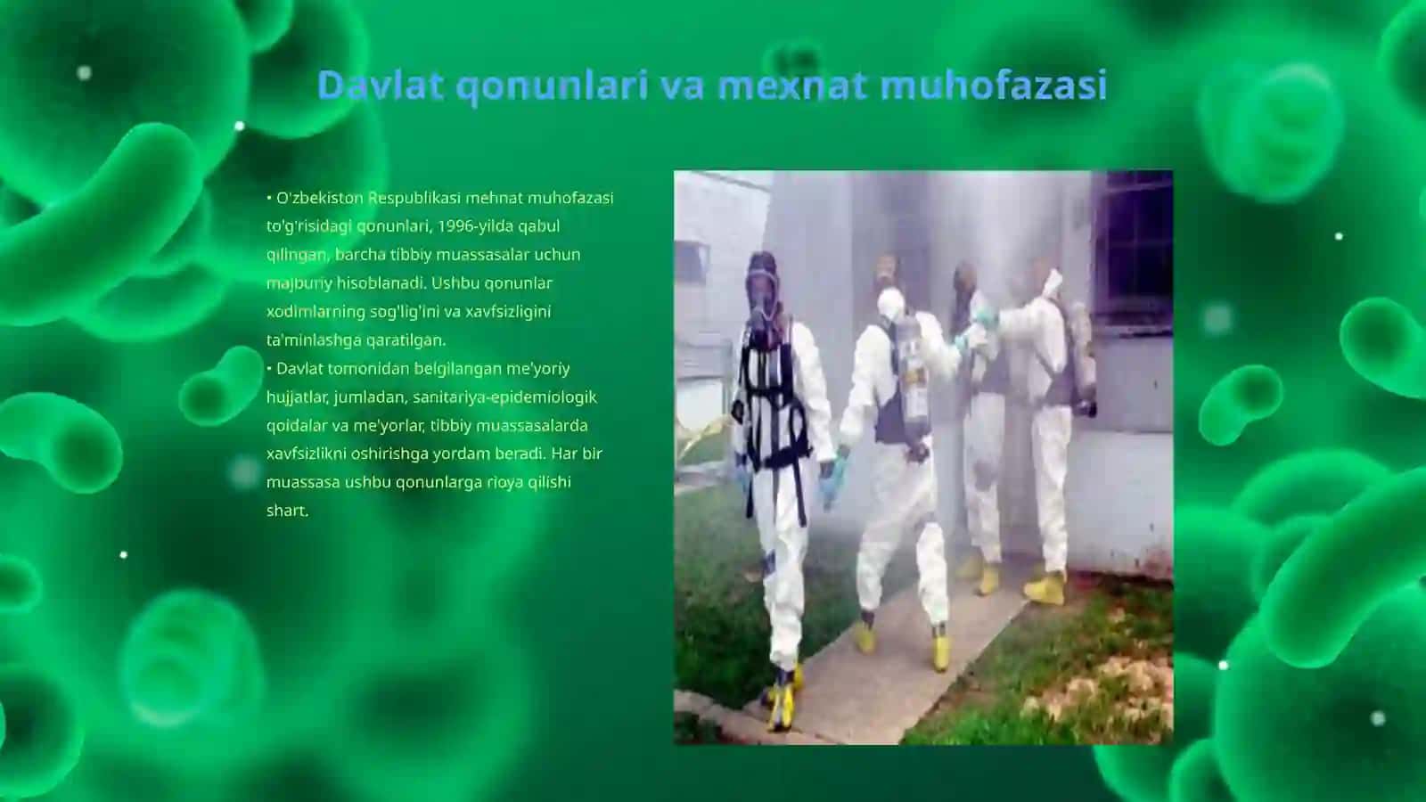 Tibbiy muassasalarda mexnat muhofazasi va texnika xavfsizligi 3