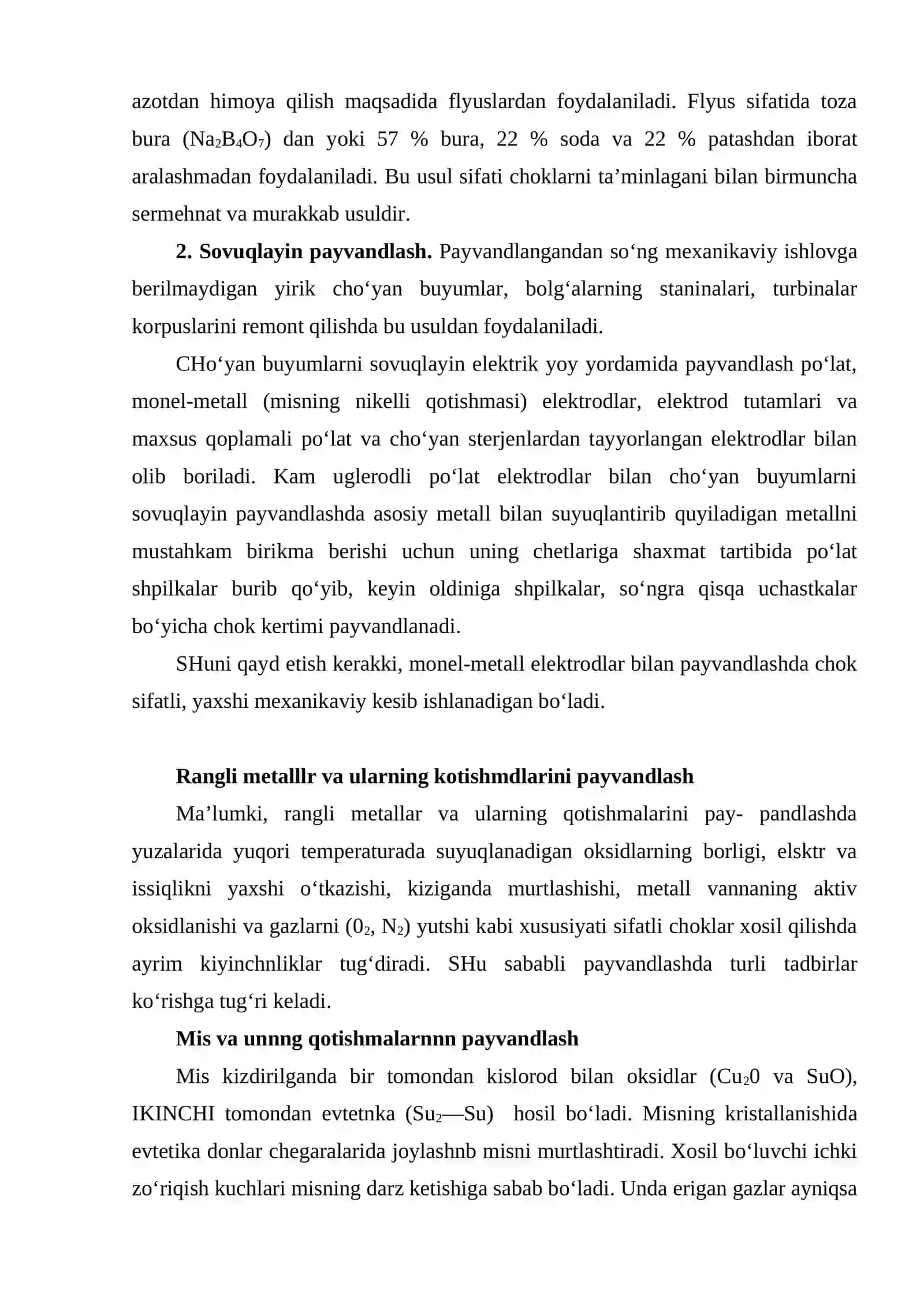 Cho‘yan va rangi metallarni payvandlash 3