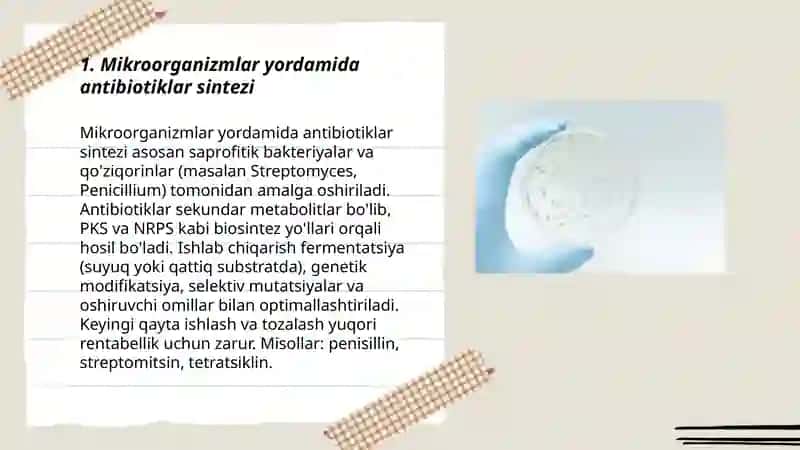 Mikroorganizmlardan Zarur Moddalarni Sintezlab Olish 3