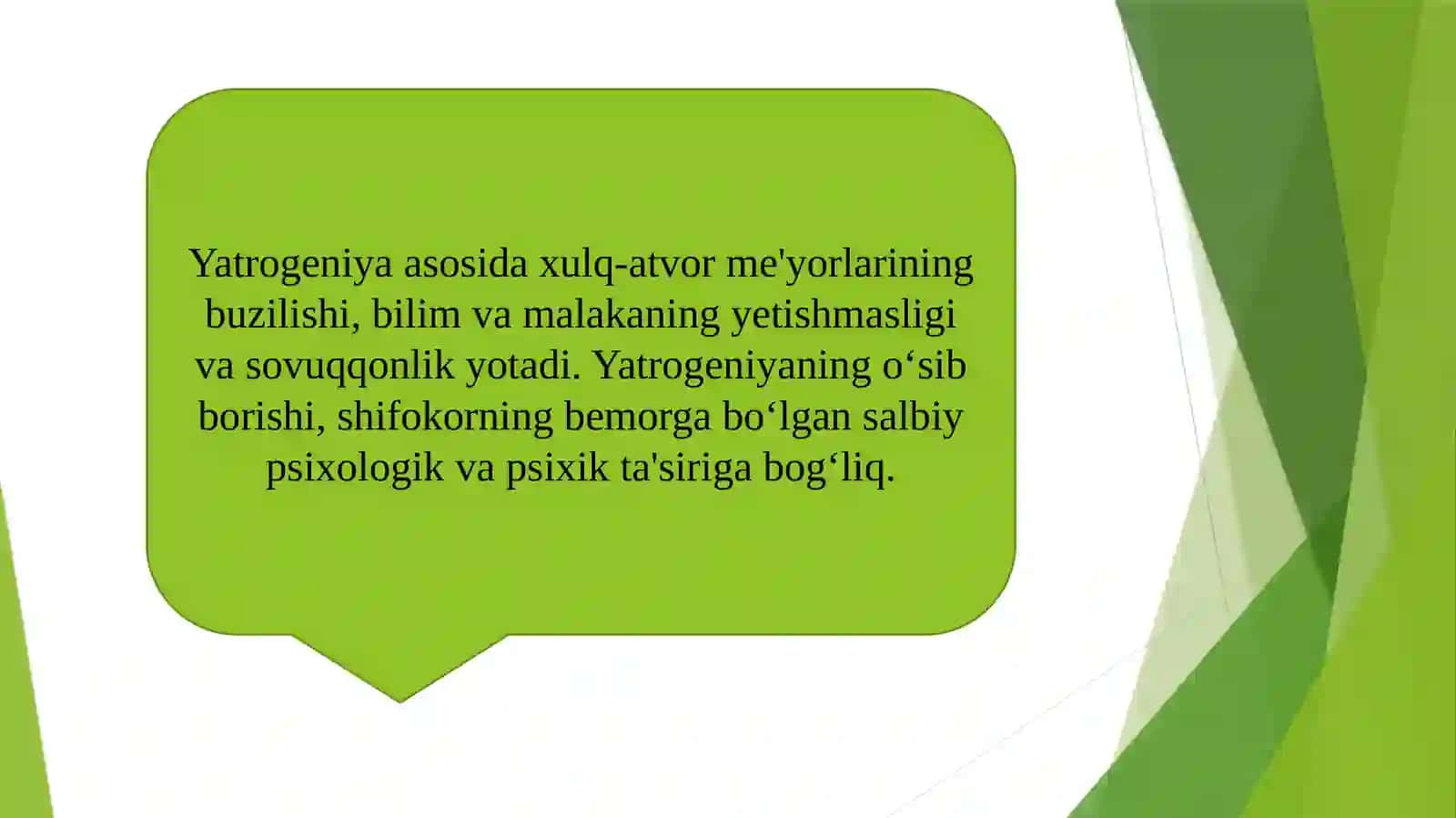 Hozirgi zamonda tibbiyotida yatrogeniyam 3