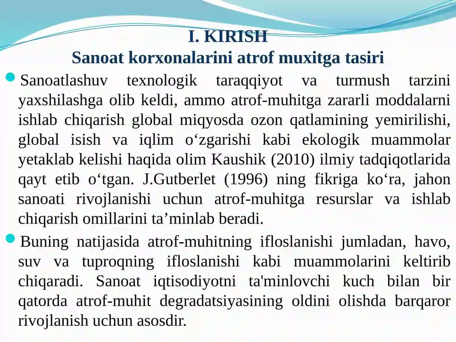 Sanoat korxonalarining atrof muxitga tasirini kamaytirish 3