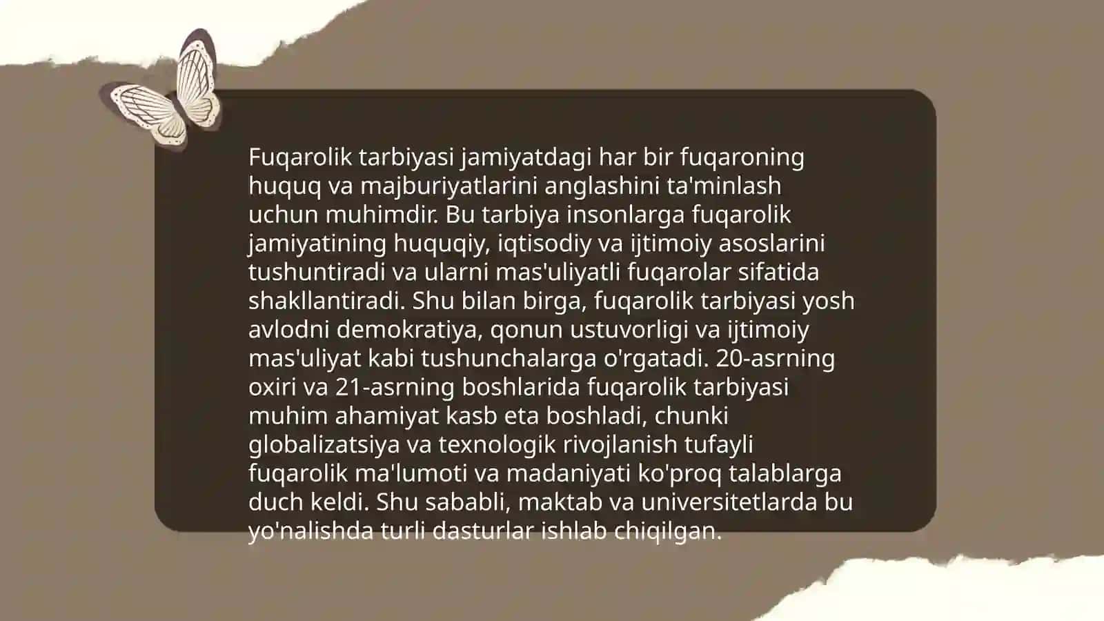 Fuqarolik tarbiyasi.Öquvchilarning yuksak ma'naviy-axloqiy tarbiyasi 3