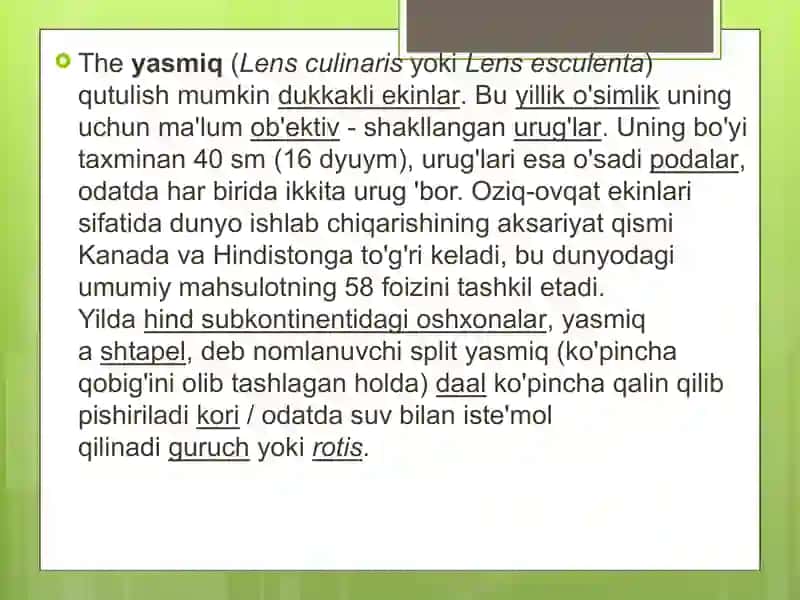 YASMIQ VA BURCHOQ DON SIFATI MORFOLOGIYASI YETISHTIRISH TEXNOLOGIYASI 3