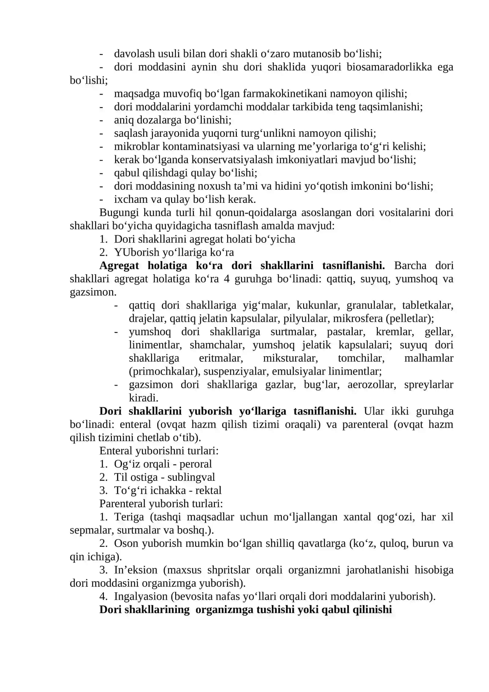 Ma’ruza: Farmatsevtik ishlab chiqarishda dori vositalari, turlari va qattiq dori shakllari 3