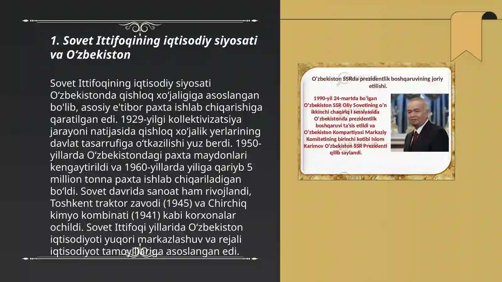 Mustaqillikka erishishi arafasida Oʻzbekistondagi ijtimoiy-siyosiy jarayonlar 3