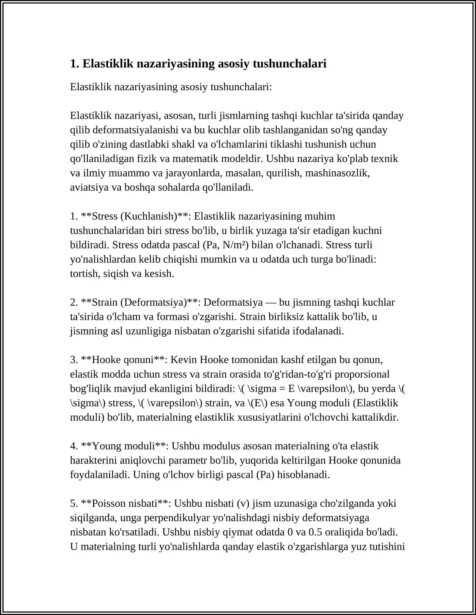 ELASTIKLIK NAZARIYASINING AMALYOTDA QOLLASH XUSUSIYATLARI 3