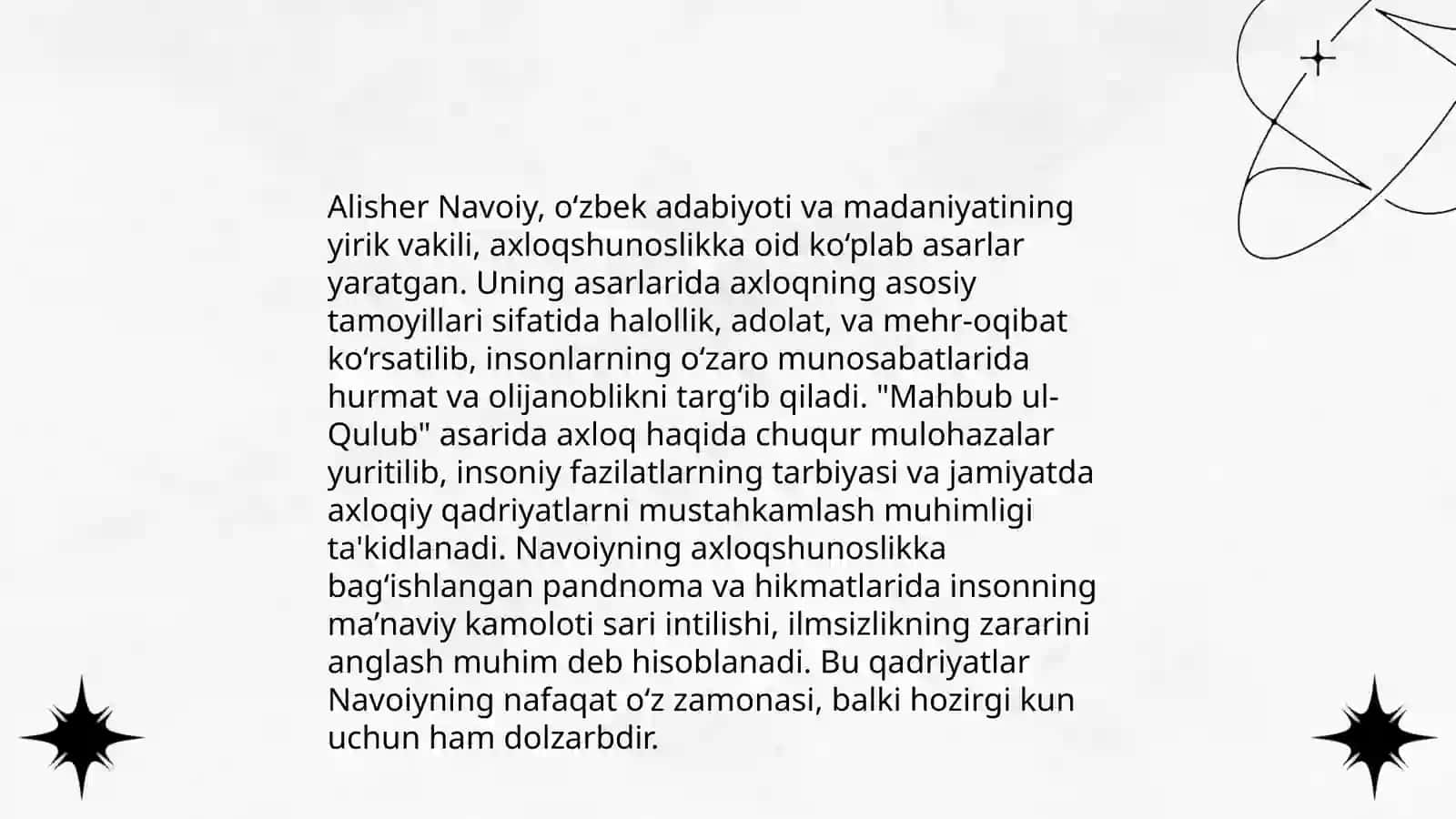 Alisher Navoiy va axloqshunoslikning asosiy tamoyillari 3
