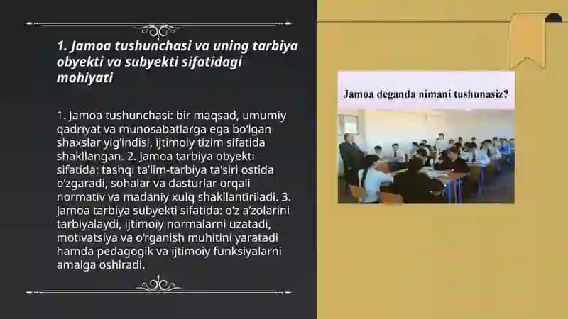 Jamoa tarbiya obyekti va subyekti sifatida 3