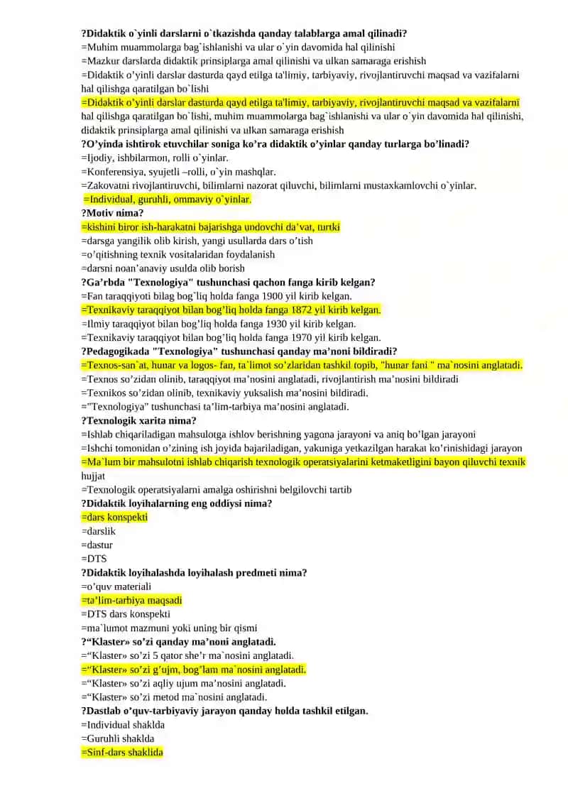 Psixologiya fanidan testlar to'plami 3