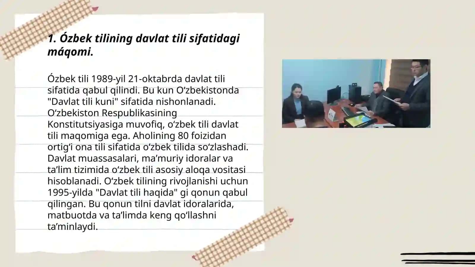 Ózbek tili tóg'risidagi huquqiy meyoriy hujjatlarning mohiyati 3
