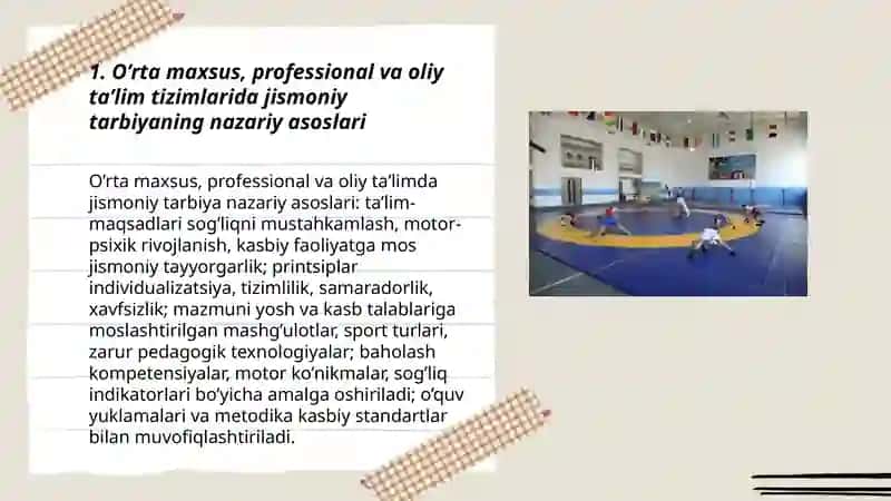 O’rta maxsus, professional va oliy ta’lim tizimlarida jismoniy tarbiyaning nazariy asoslari 3
