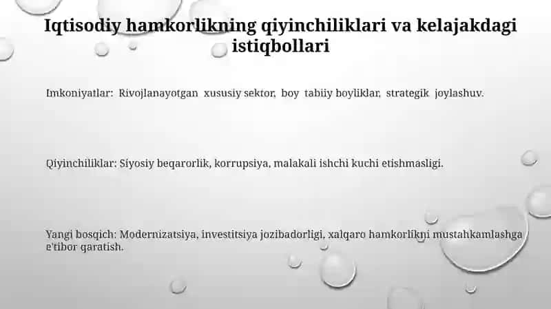 Yangi Hamkorliklar va Investitsiya Imkoniyatlari 3