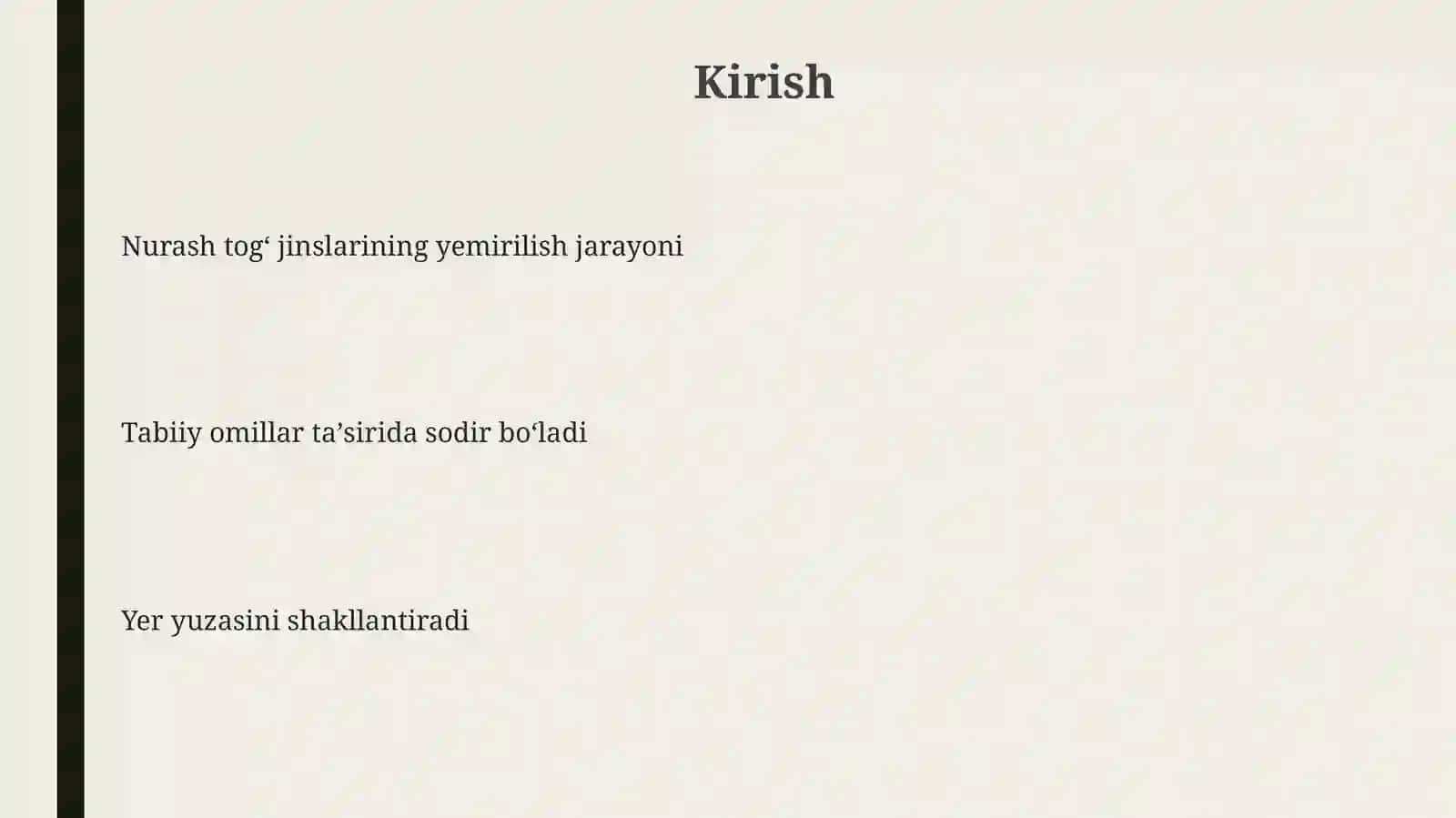 Togʻ jinslarini nurash tushunchasi 3