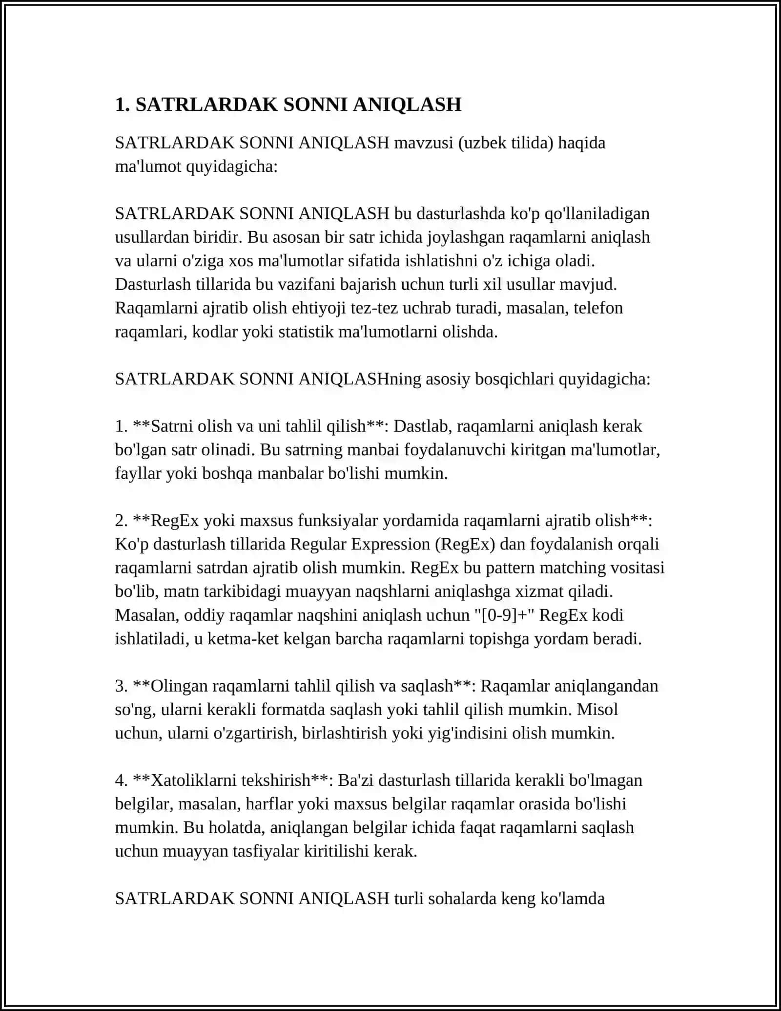 SATRLAR BILAN ISHLASH 3