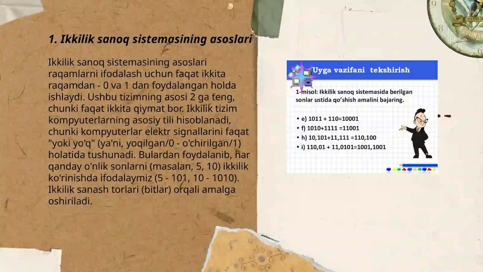Ikkilik sanoq sistemasining asoslari 3