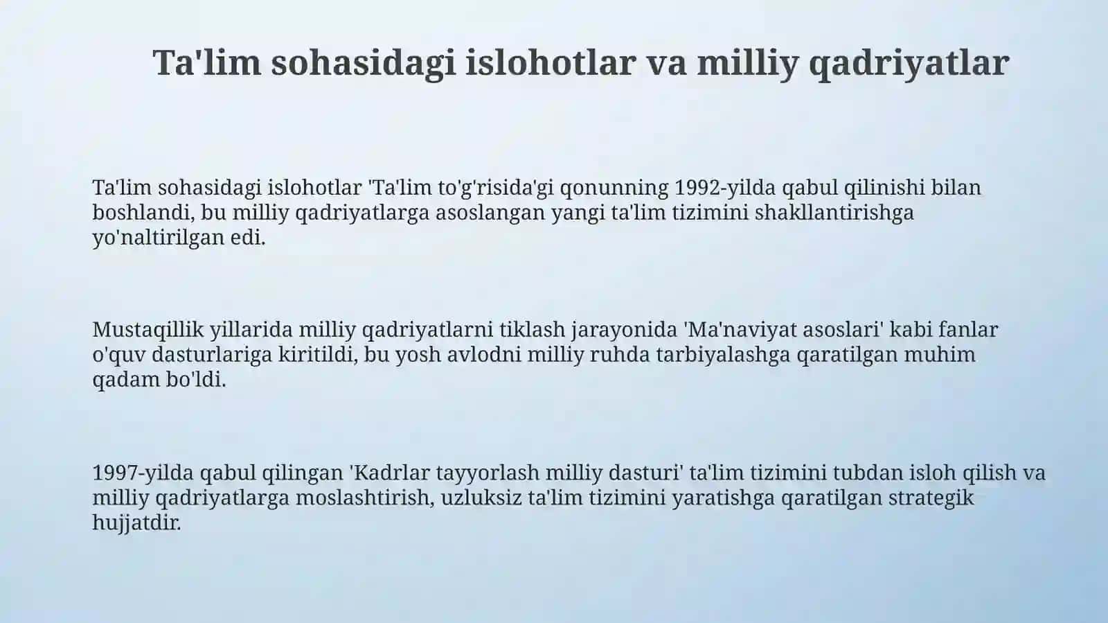 Mustqillik yillarida pedagogik fikrlar va voji 3