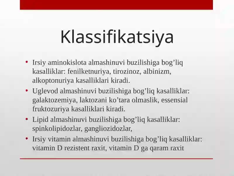 Gen kasalliklari va ularning umumiy xususiyatlari 3