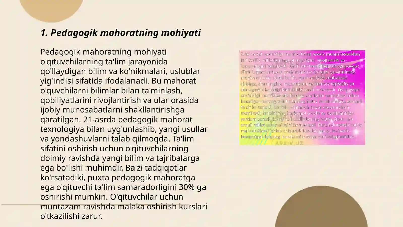 Oʻqituvchining pedagogik mahorati hamda uning egallagan yoʻli 3