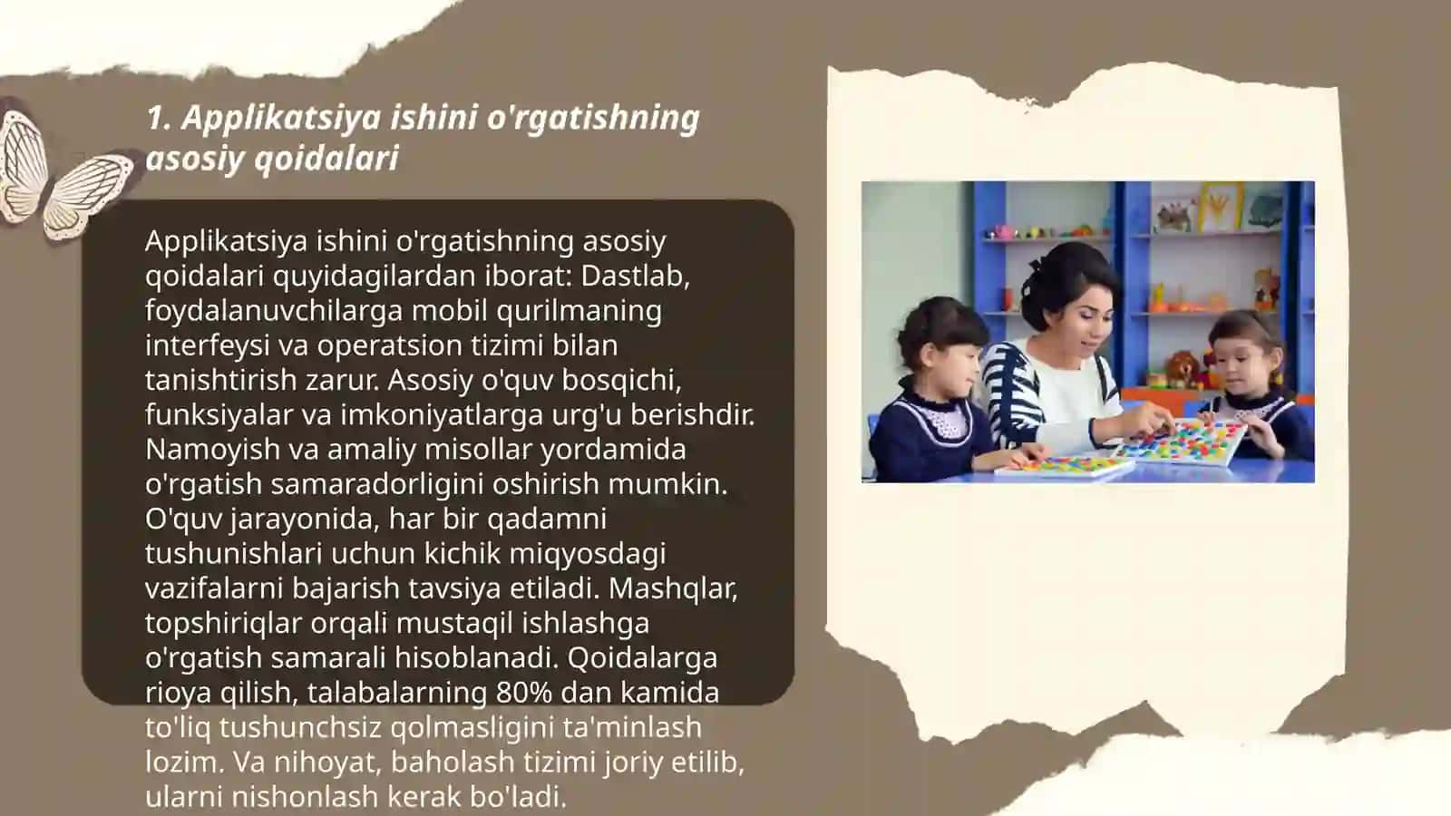 Applikatsiya ishini o'rgatish 3