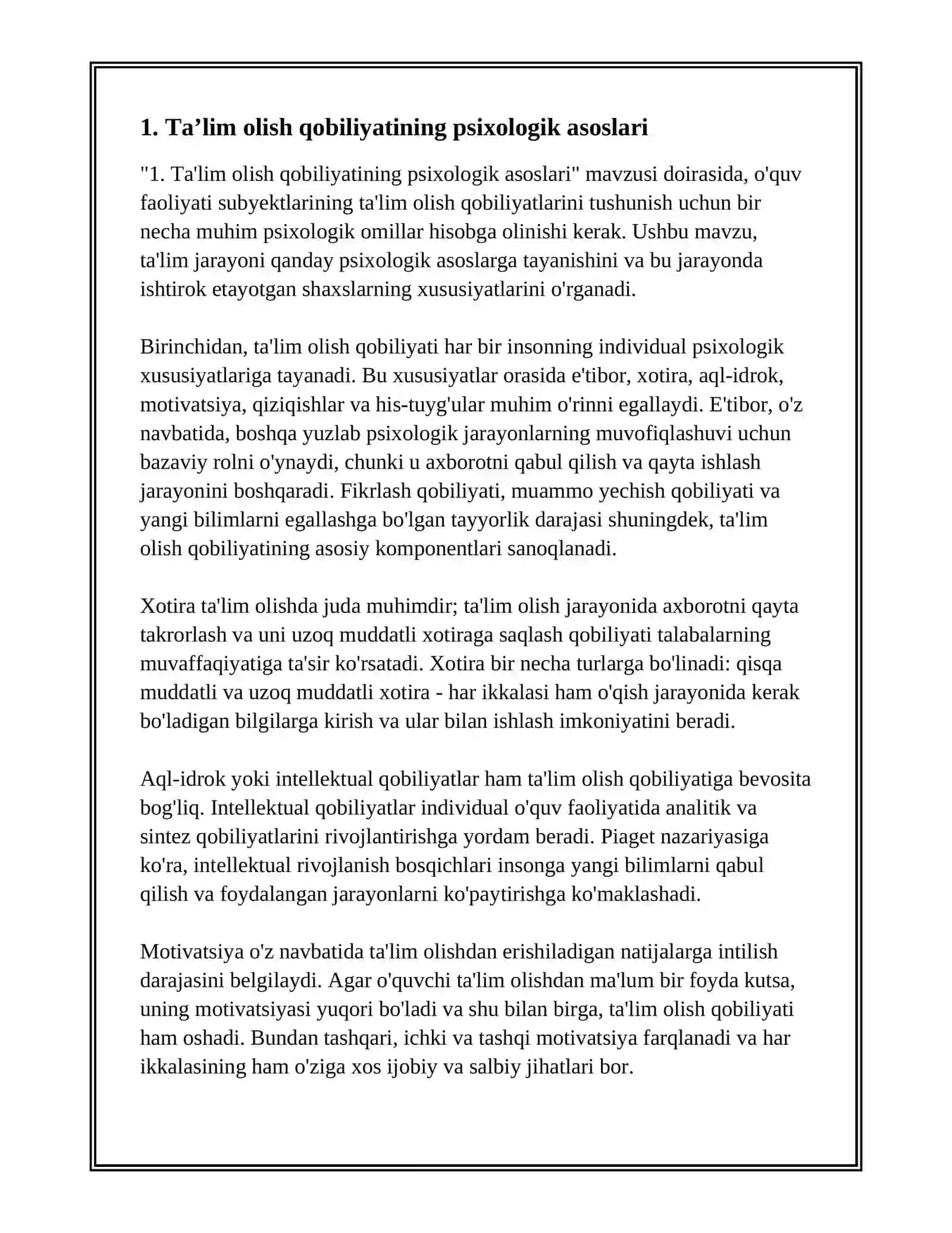 TAʼLIM OLISH QOBILIYATI OʻQUV FAOLIYATI SUBYEKTLARINING XARAKTERISTKASI 3