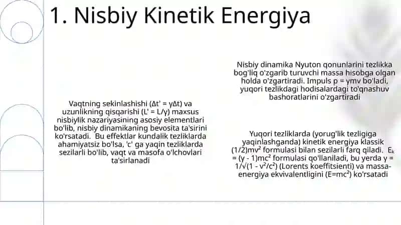 Relyativistik dinamika elementlari 3