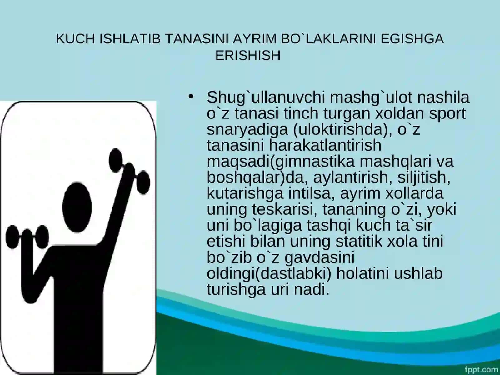 Kuch qobilyatlarini rivojlantirish usuliyatlari. Kuch qobilyatlarini rivojlantirish vositalari 3