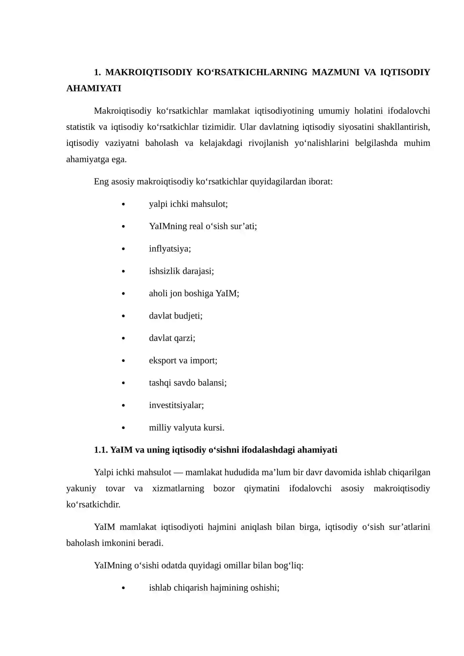MAKROIQTISODIY KO‘RSATKICHLAR DINAMIKASINI JADVAL VA GRAFIKLAR ASOSIDA TAHLIL QILISH (O‘ZBEKISTON MISOLIDA) 3