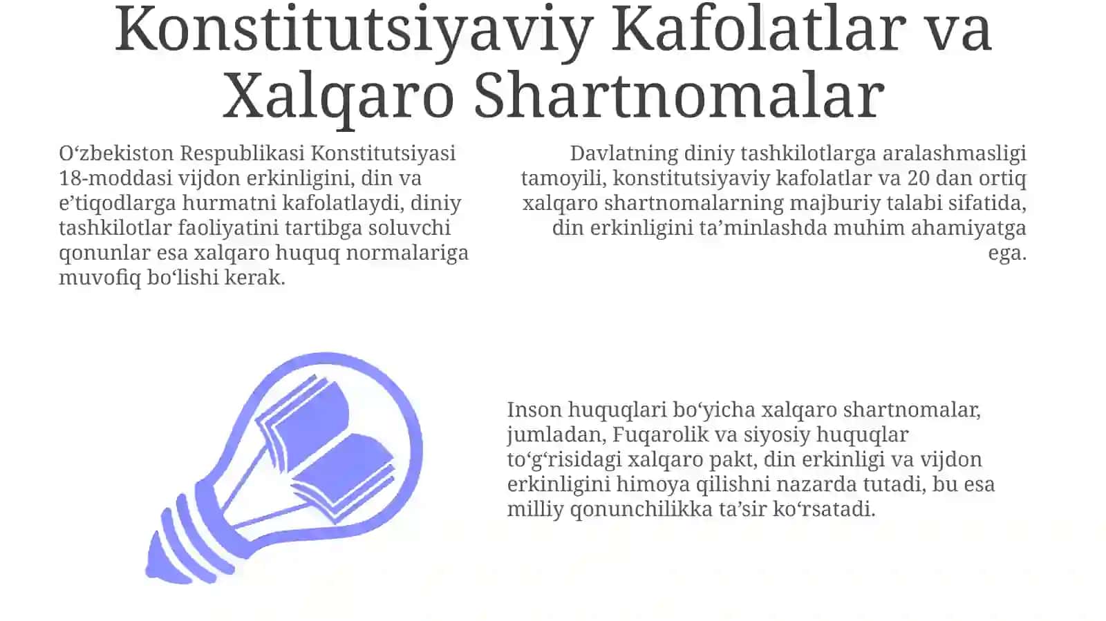 Vijdon erkinligi va diniy tashkilotlar toʻgʻrisida 3
