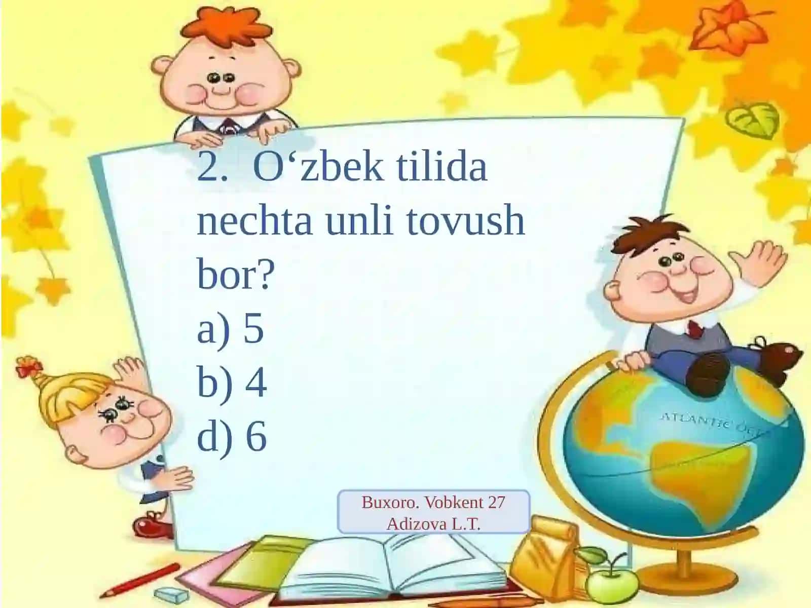 O‘zbektilidanechtaundoshtovushbor? 3