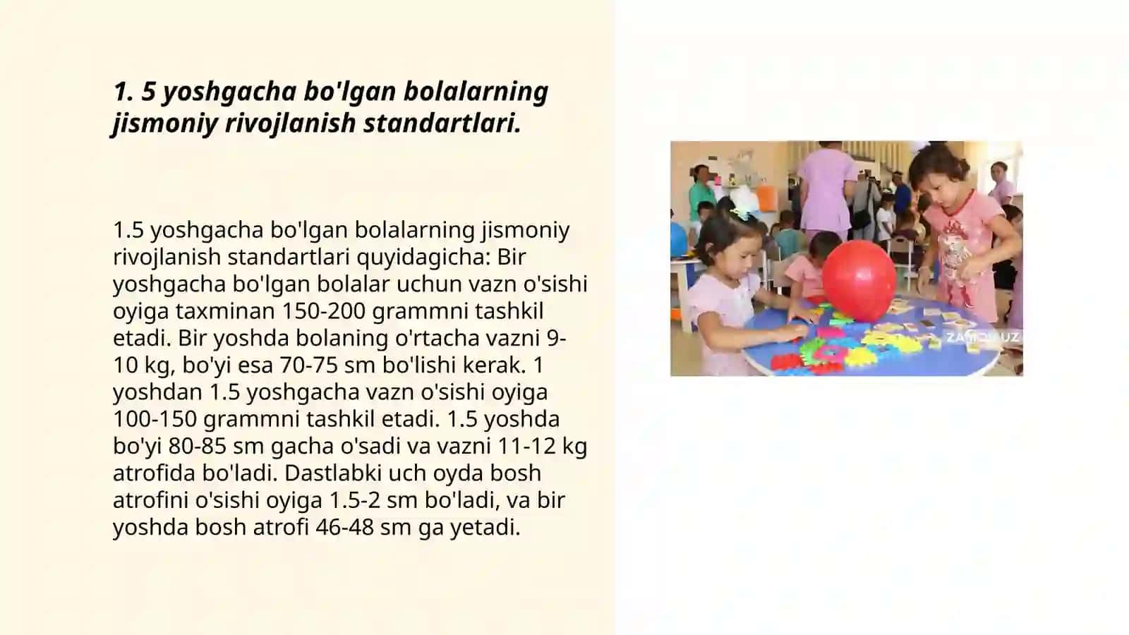 Jismoniy rivojlanish standartlari va grafikalari 3