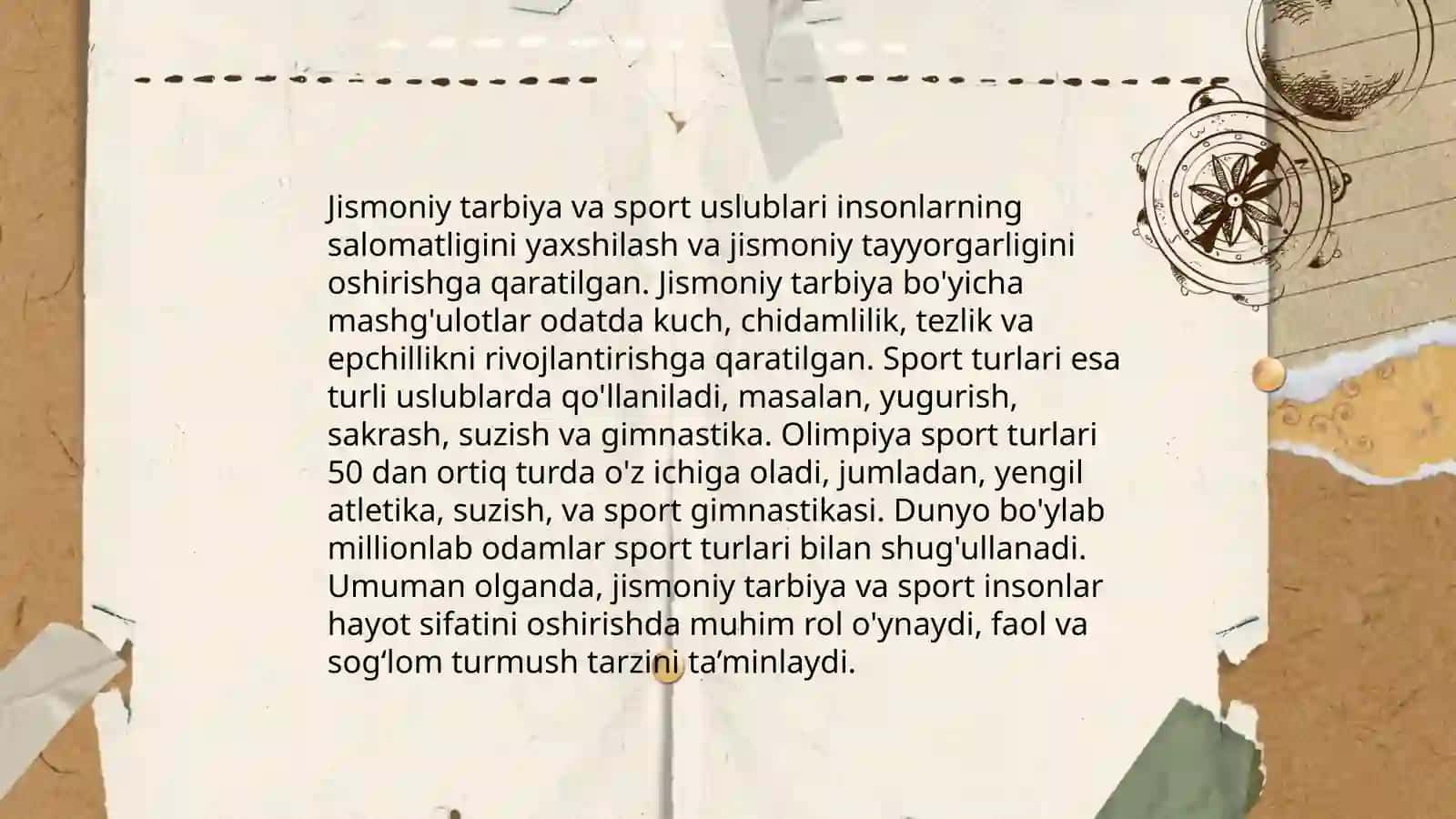 Jismoniy tarbiyaning vositalariga tavsif 3