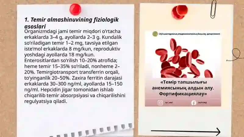 Temir almashinuvi.Temir yetishmasligi bilan bogʻliq kasalliklar 3