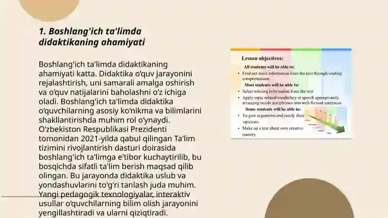 Boshlangich talim didaktikasining maqsad va vazifalari 3