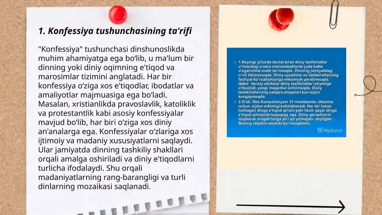 Konfessiya tushunchasining mohiyati va O'zbekistonda faoliyat yurituvchi diniy konfessiyalarning tasnifi 3