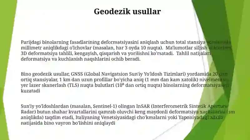 Bino va inshootlarning defarmatsiyasini kuzatish 3