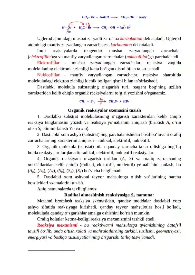 ORGANIK BIRIKMALRNING REAKSION QOBIYATI, REAKSIYA TEZLIGIGA TA’SIR ETUVCHI OMILLARNI O’RGANISH 3