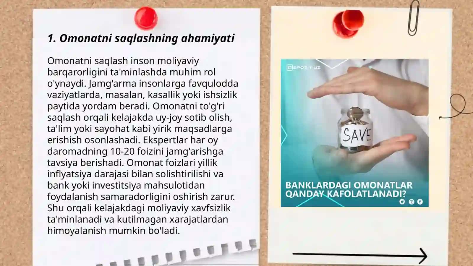 Omonatni saqlash tushunchasi 3