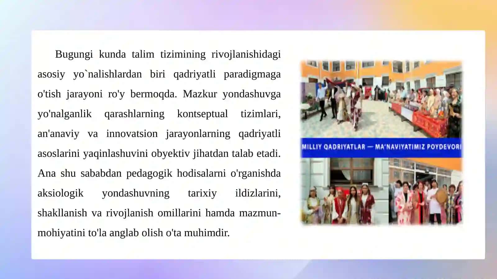 Jahon ta`lim sohasini aksiologizatsiyalash 3
