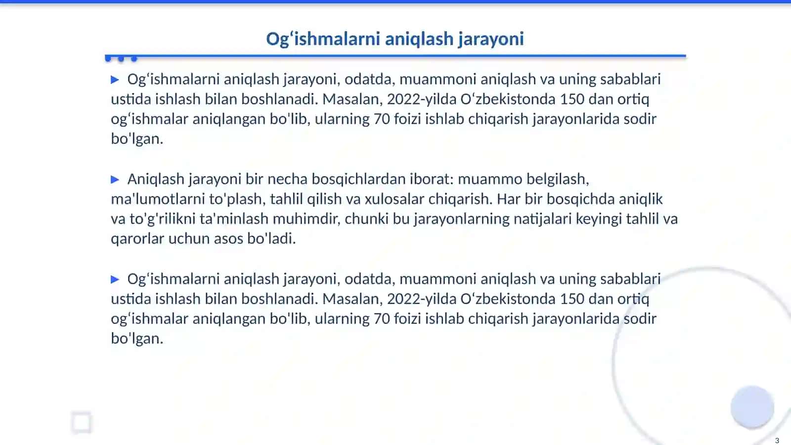 Ogʻishmalarni aniqlash va tahlil qilish 3