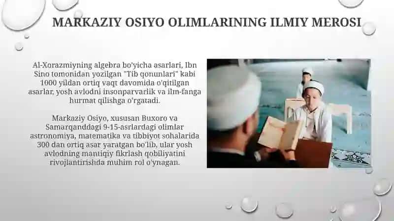 Markaziy Osiyo olimlarining ilmiy merosi 3