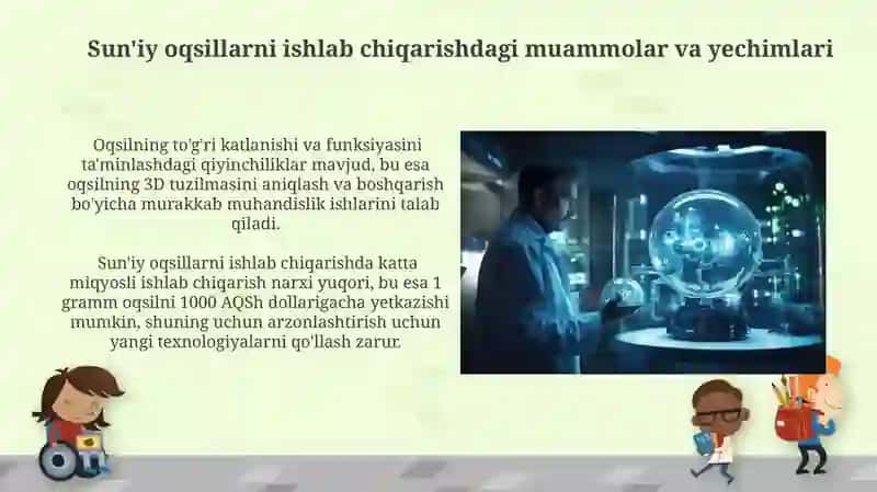 Sun'iy oqsil moddalarini ishlab chiqarilishi va kelgusidagi imkoniyatlar 3