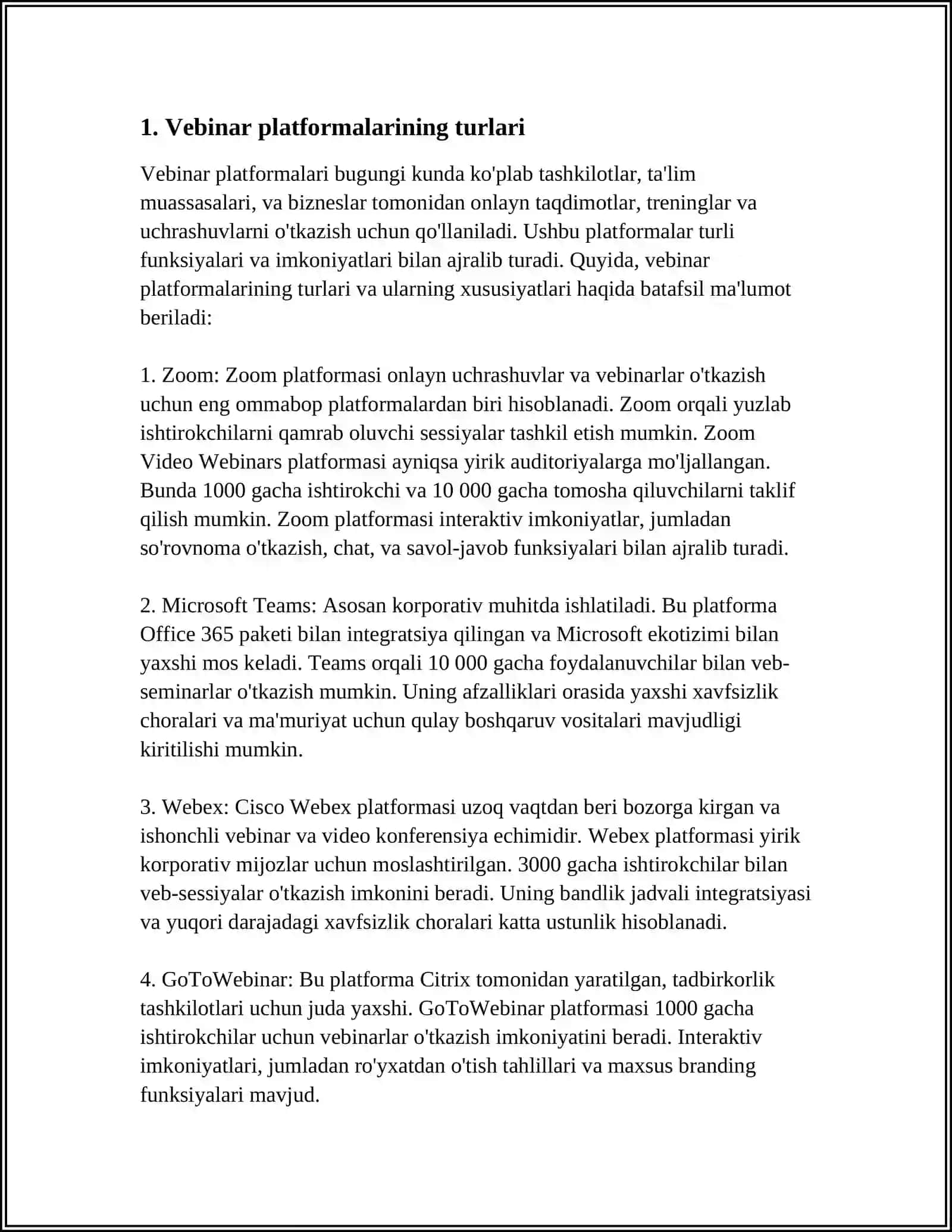 VEBINAR PLATFORMASIDA KONFRENSIYA YARATISH 3
