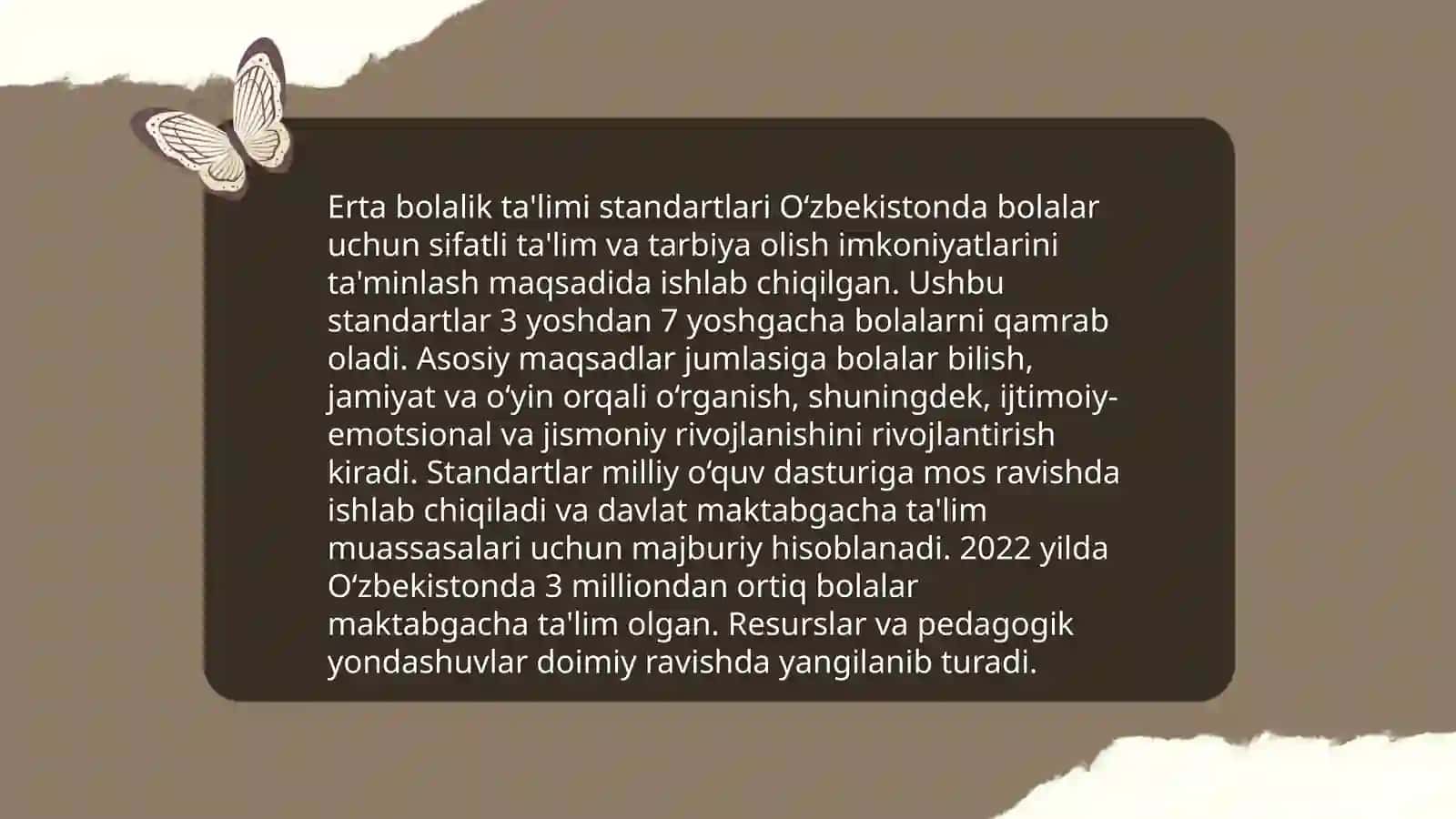 Erta bolalik ta'limi standartlari 3