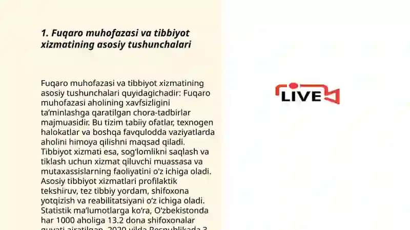 Tibbiyot xizmati,vazifazi tashkiliy tamoyillari 3