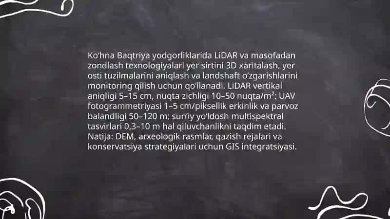 Zamonamiz arxealohiyasida zamonaviy texnologiyalar qoʻllanilishi 3