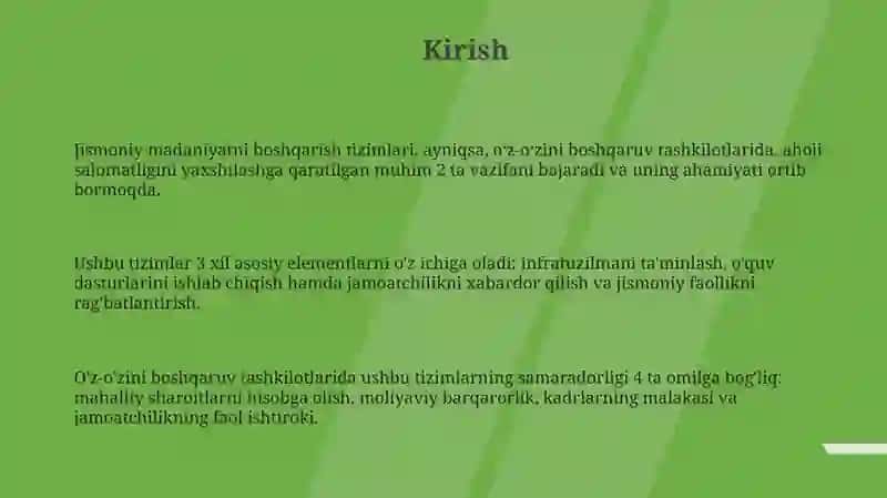 Jismoniy madaniyatni boshqarish tizimlari 3
